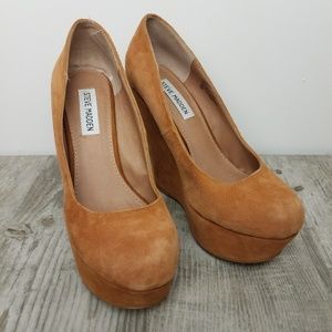 Steve Madden Pammyy Womens 8 Suede Wedge Pump